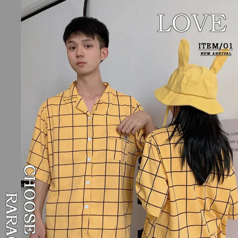 Pärchen Pyjama in Gelb