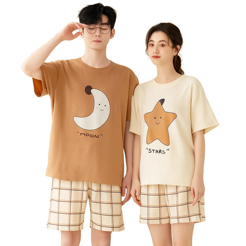 Pärchen Pyjama (Mond und Stern)