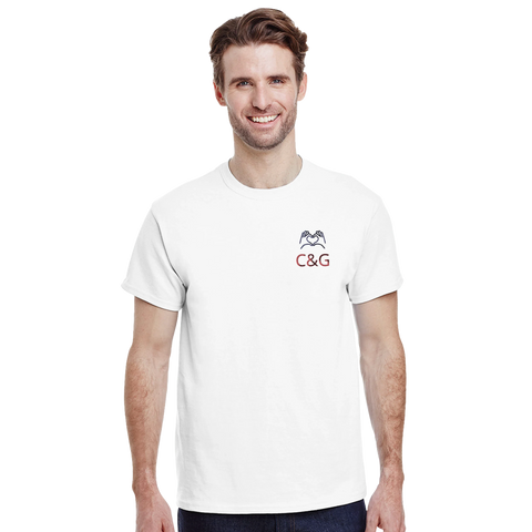 Pärchen T-Shirts mit Stickerei