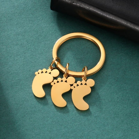 Schlüsselanhänger Familie Babyfuß