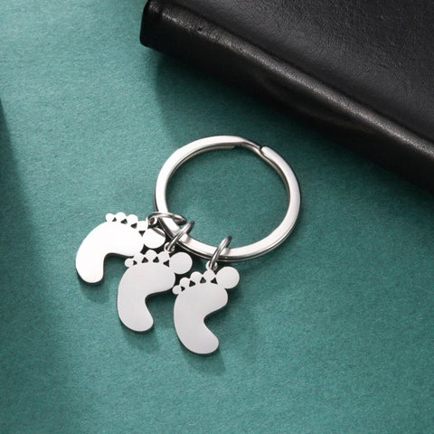 Schlüsselanhänger Familie Babyfuß