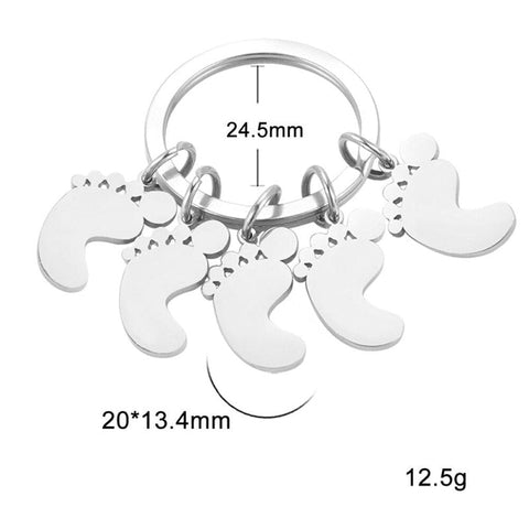 Schlüsselanhänger Familie Babyfuß