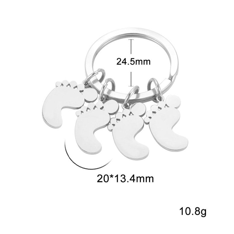 Schlüsselanhänger Familie Babyfuß
