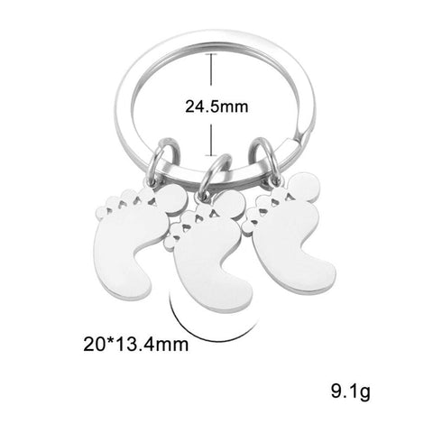 Schlüsselanhänger Familie Babyfuß
