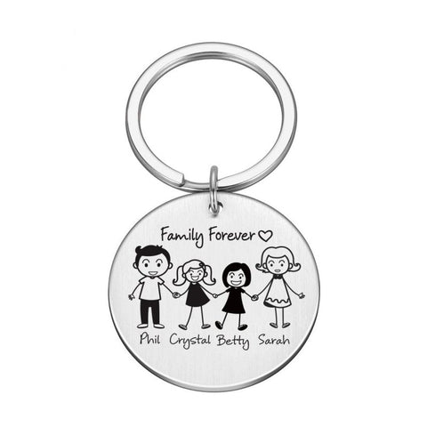 Schlüsselanhänger Familie personalisiert