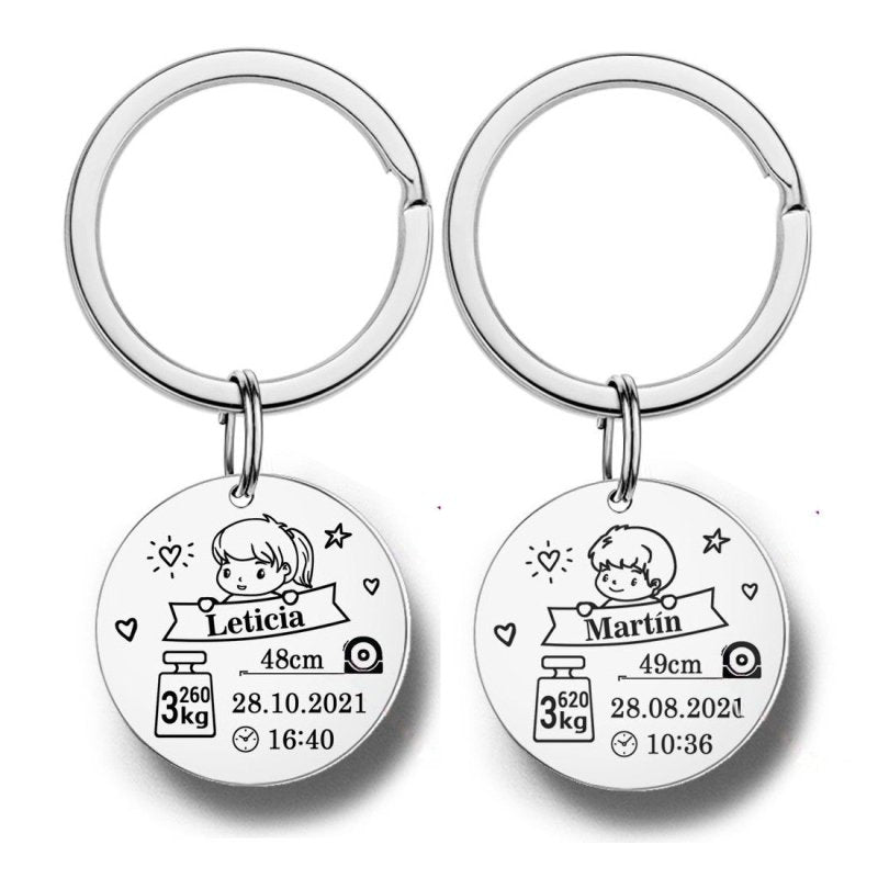 Schlüsselanhänger Familie Personalisierte Geburt