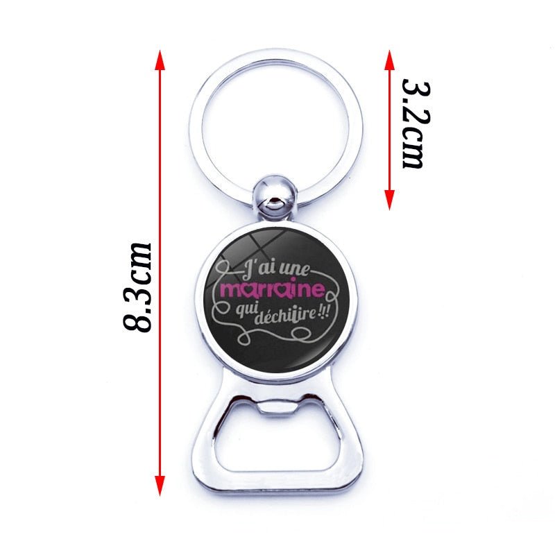 Schlüsselanhänger Familie Vater Flaschenöffner