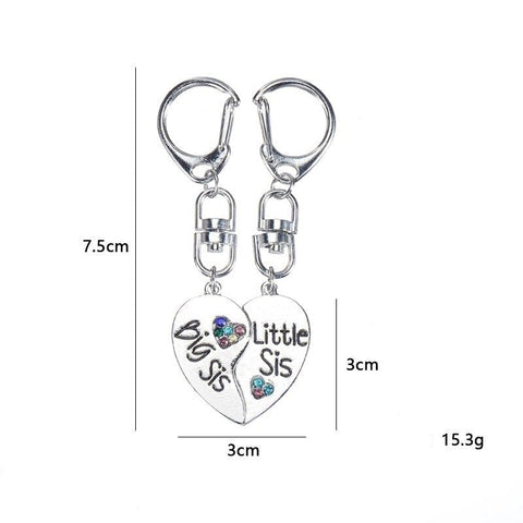 Schlüsselanhänger Familie Zwei Schwestern