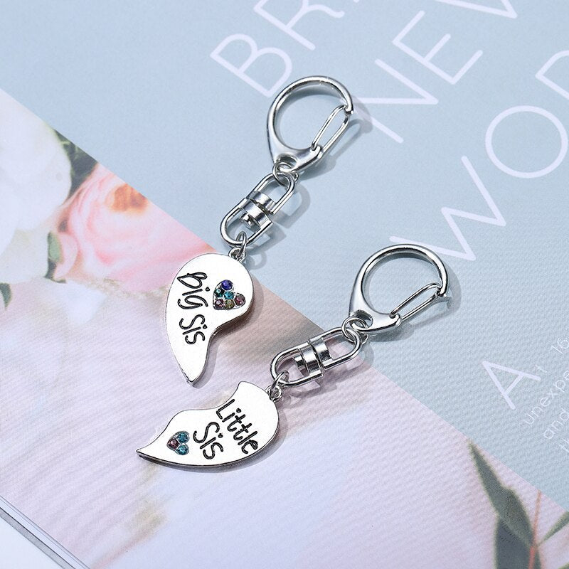 Schlüsselanhänger Familie Zwei Schwestern