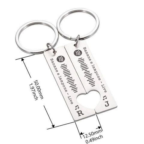 Schlüsselanhänger für Paare von Spotify Duo