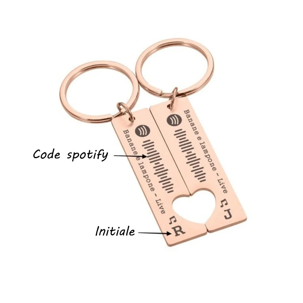 Schlüsselanhänger für Paare von Spotify Duo