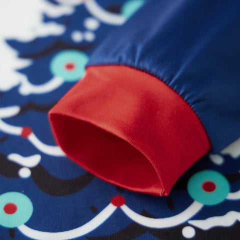 Weihnachts-Schlafanzug- Familie Blau