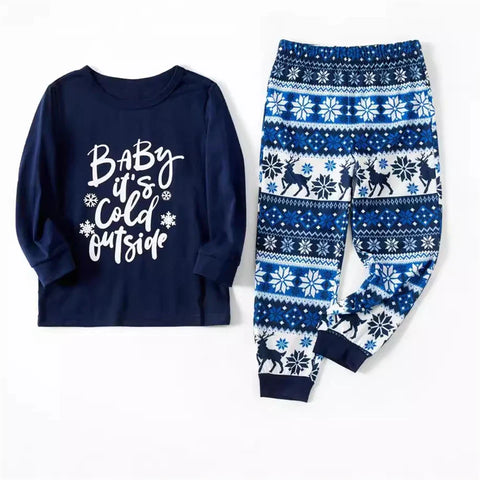 Weihnachts- Schlafanzug- Familie Blau Baby Kinder Männer Frauen