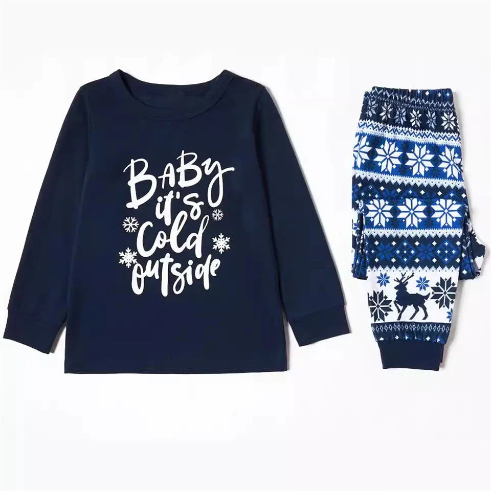 Weihnachts- Schlafanzug- Familie Blau Baby Kinder Männer Frauen