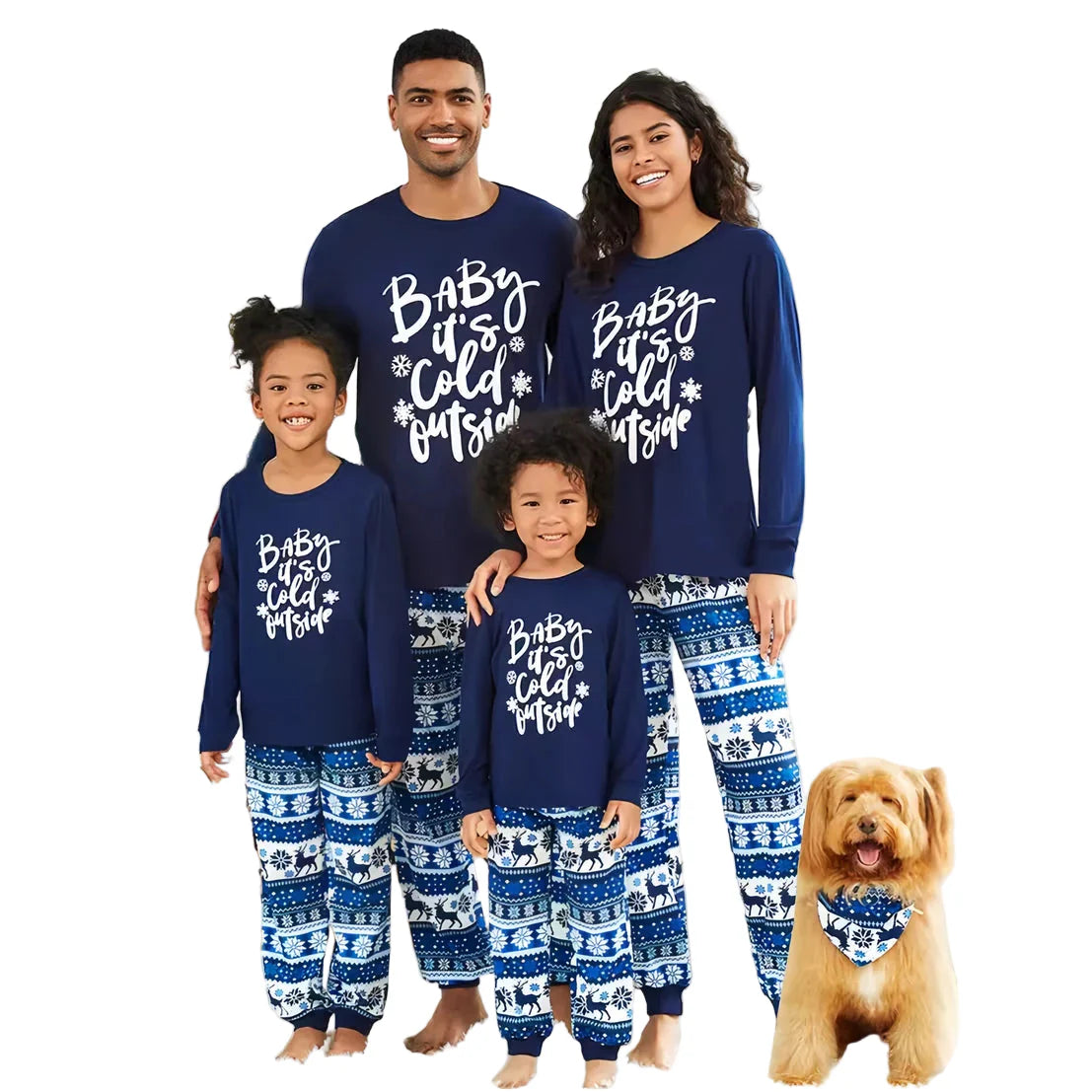 Weihnachts- Schlafanzug- Familie Blau Baby Kinder Männer Frauen