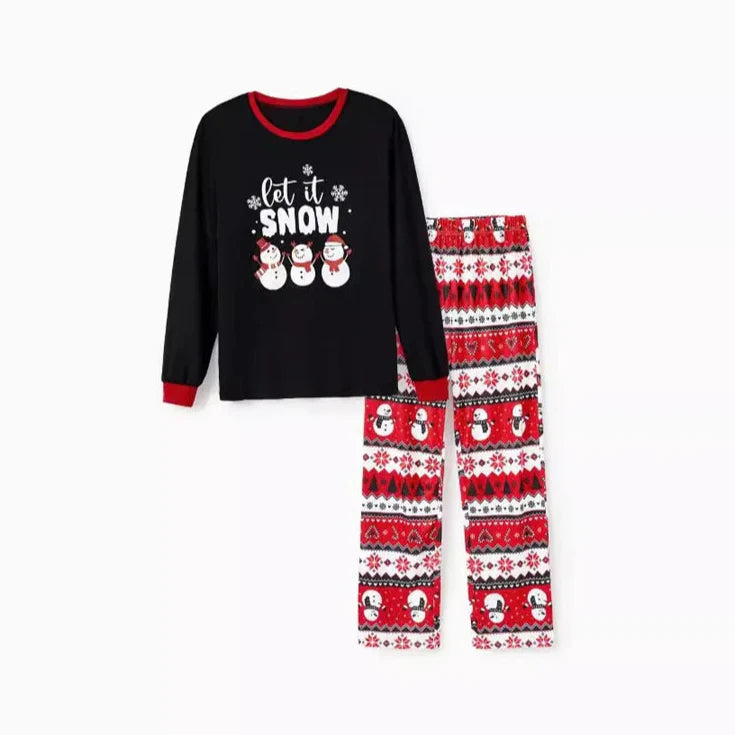 Weihnachts- Schlafanzug-Familie Es soll schneien