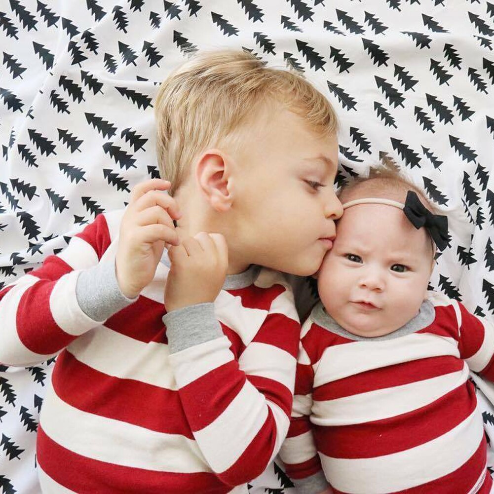 Weihnachts- Schlafanzug- Familie Gestreift Männer Frauen