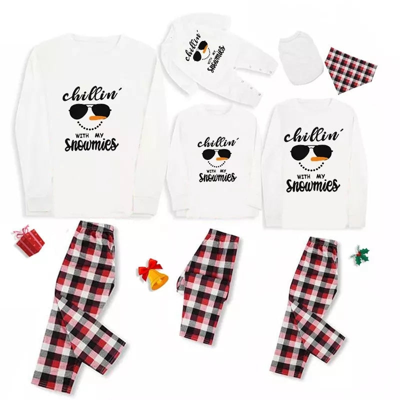 Weihnachts- Schlafanzug- Familie Große Größen