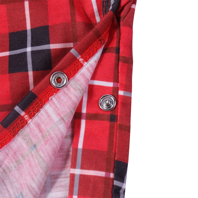 Weihnachts- Schlafanzug-Familie Karos