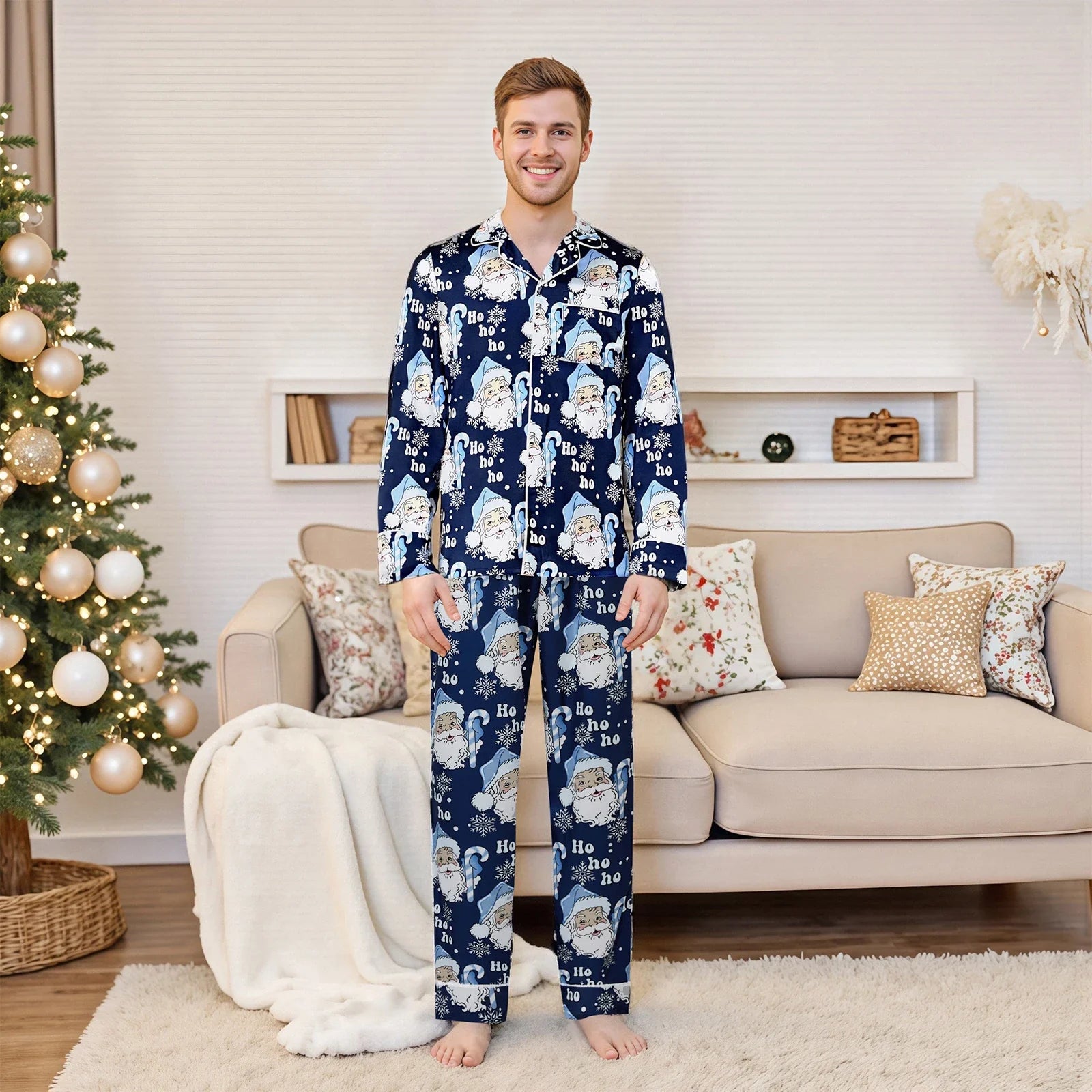 Weihnachts Schlafanzug Familie Nachthemd